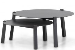 rimini lounge tafelset rond aluminium 1 x 75cm en 1x 60 cm  247x165 - Lifestyle Rimini lounge tafelset 2-delig