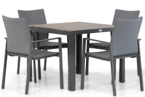 rome dining tuinstoel antraciet met young dining tuintafel 92 cm 510x340 - Lifestyle Rome/Young 92 cm dining tuinset 5-delig