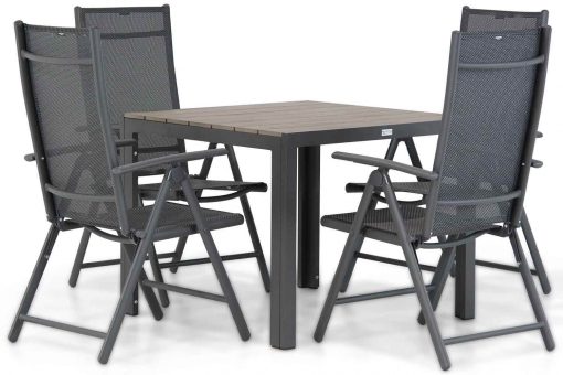sortino aluminium standenstoel met young dining tuintafel 92 cm 510x340 - Domani Sortino/Young 92 cm dining tuinset 5-delig