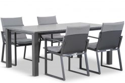 treviso tuinset antracite 5d munster 247x165 - Lifestyle Treviso/Munster 180 cm dining tuinset 5-delig