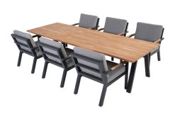 19865 91447 91448  proton low dining set with ambassador low dining table 03 247x165 - 4 Seasons Proton/Ambassador 280x100 cm. - Low dining 7-delige tuinset