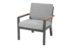 19865  proton low dining arm chair anthracite with 2 cushions 01 247x165 - 4 Seasons Proton low dining tuinstoel