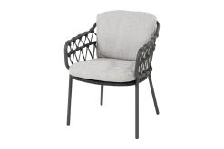 213890  calpi dining chair anthracite with 2 cushions 01 247x165 - 4 Seasons Outdoor Calpi dining stoel - Antraciet