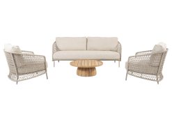 213936 213937 213961  puccini living set latte with pablo 80cm table 01 247x165 - 4 Seasons Puccini/Pablo stoel-bank loungeset - 4-delig
