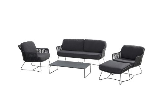 91273 91274 91275 213548 belmond living set anthracite with footstool and dali 510x340 - Belmond/Dali stoel-bank loungeset - Antraciet - 5 delig (inclusief hocker)
