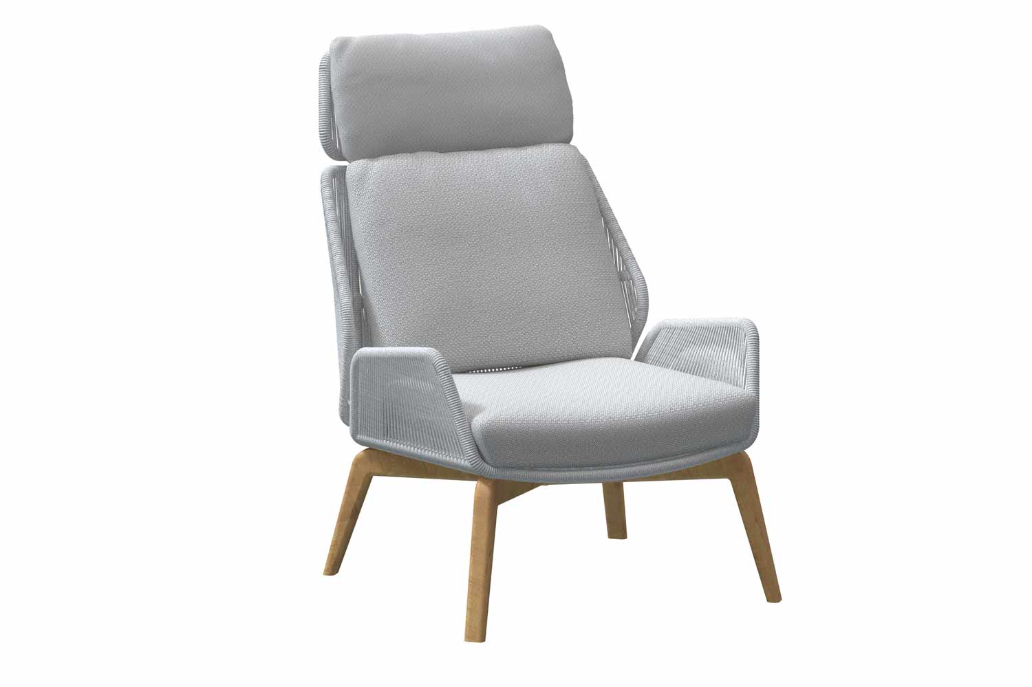 213704 - Carthago teak living chair Frozen with 2 cushions