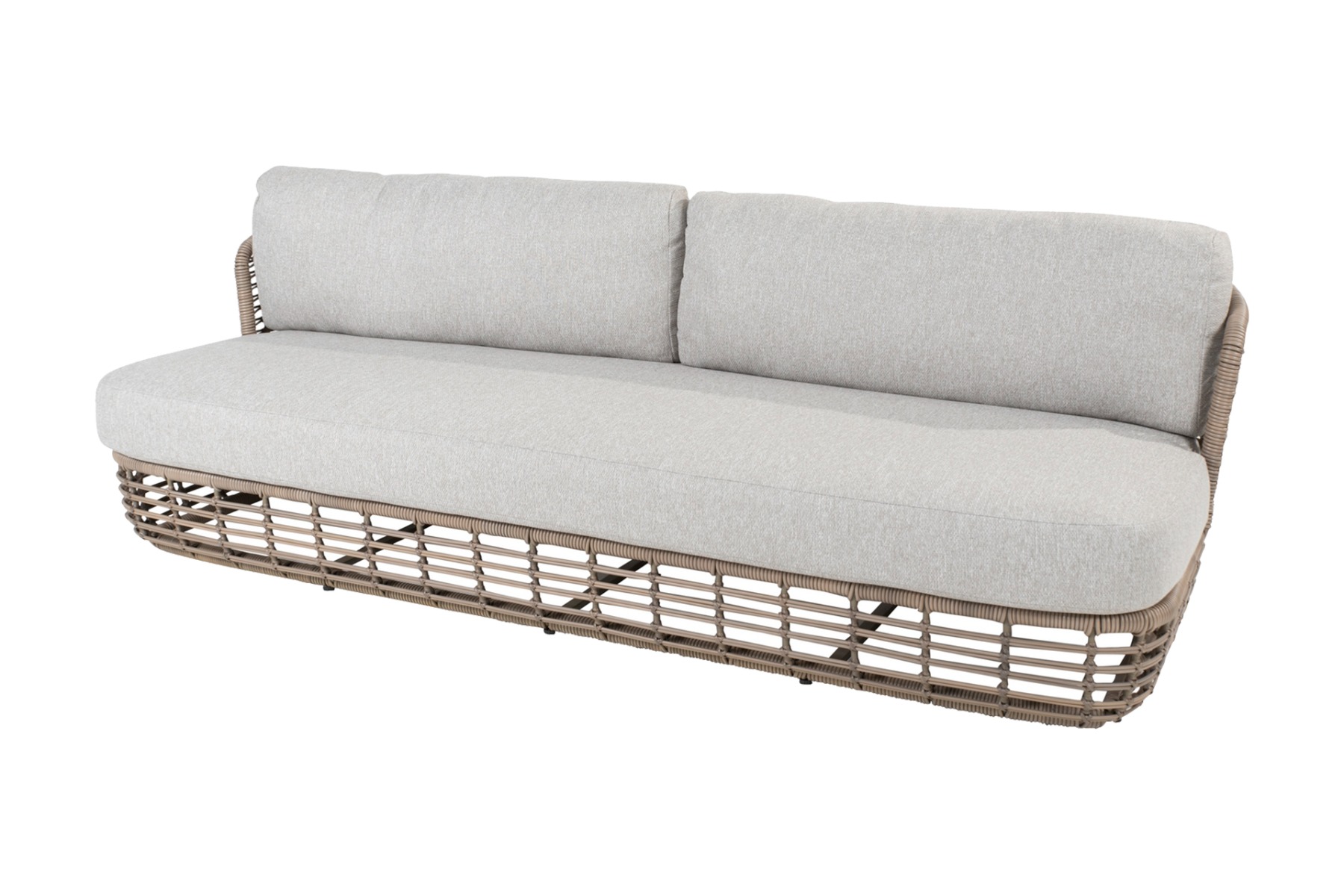 213920  lugano living bench 3 seater pure with 5 cushions 01 vrijstaand - 4SO Lugano 3-zits loungebank - Pure