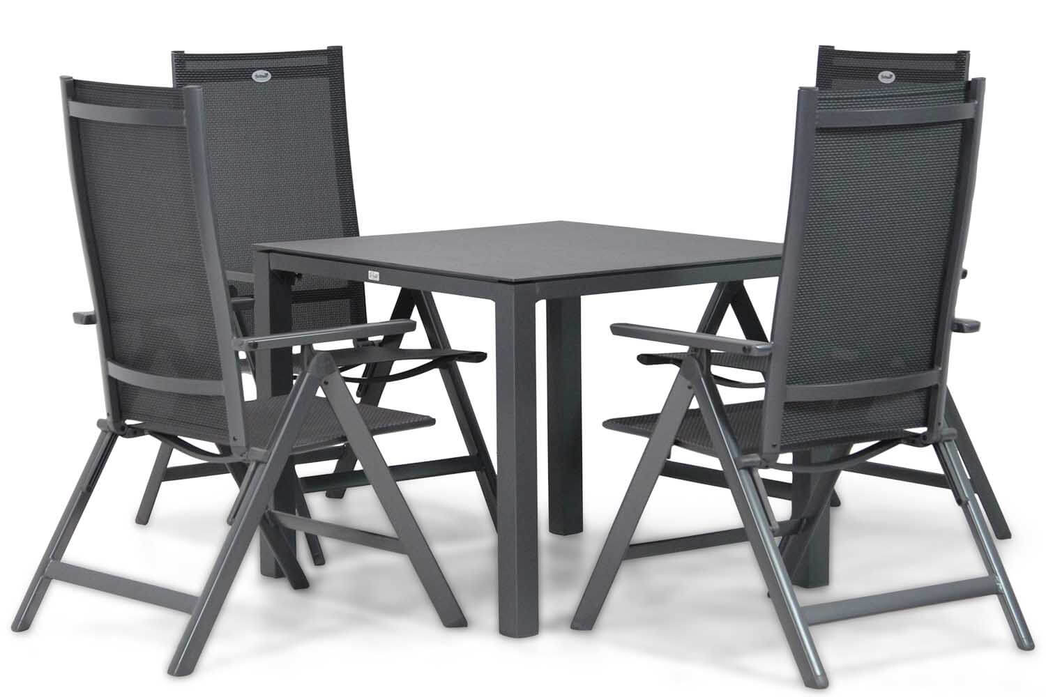 hartman aruba standenstoel met pallazo dining tuintafel 90 x 90 cm - Hartman Aruba/Pallazo 90 cm dining tuinset 5-delig