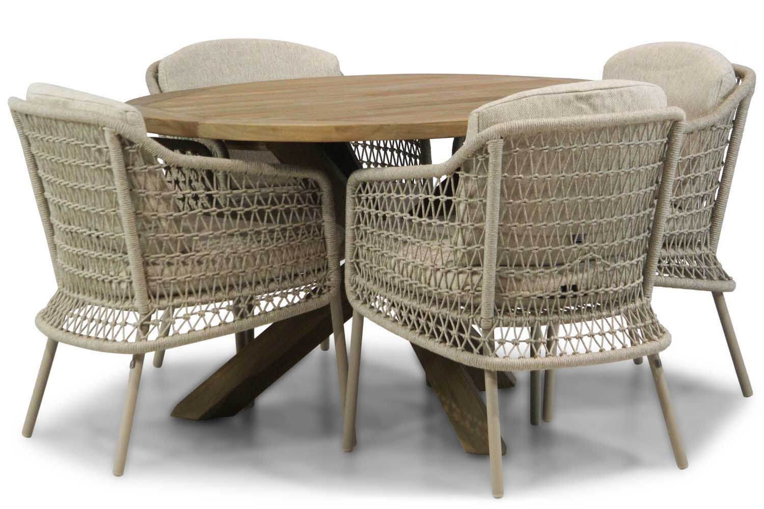img 2371 - 4 Seasons Outdoor Puccini/Sand City 120 cm dining tuinset 5-delig