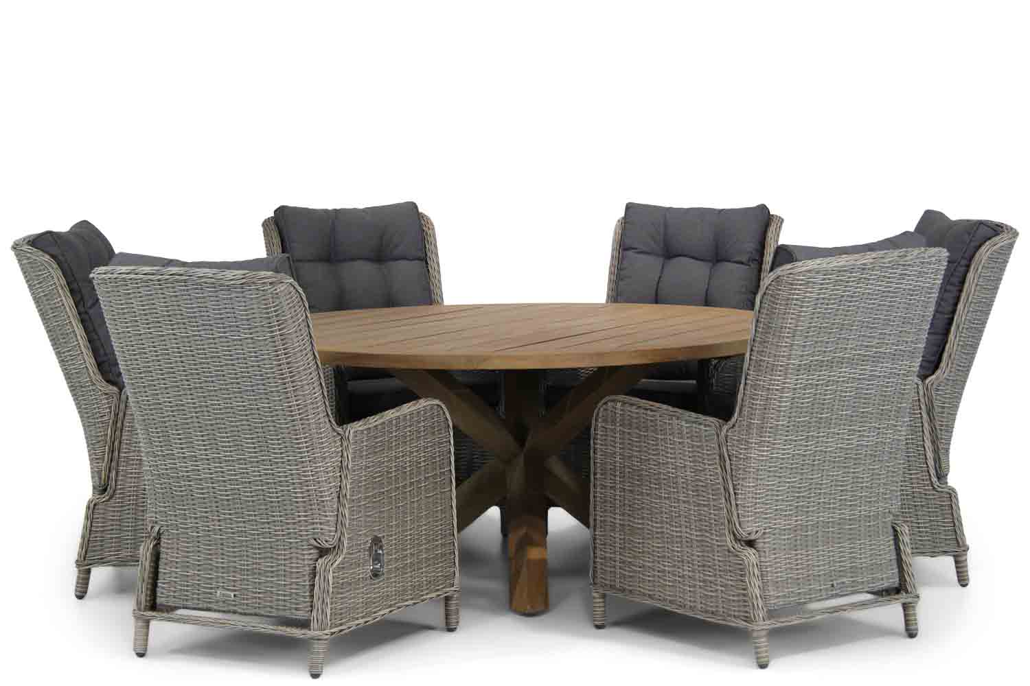 img 5576tuinset - Garden Collections Kingston/Sand City 160 cm rond dining tuinset 7-delig