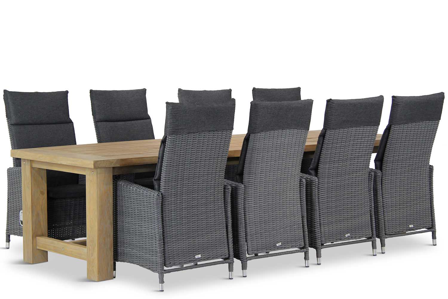 madera tuinset off black 9d fourmile - Garden Collections Madera/ Fourmile 300 cm dining tuinset 9-delig