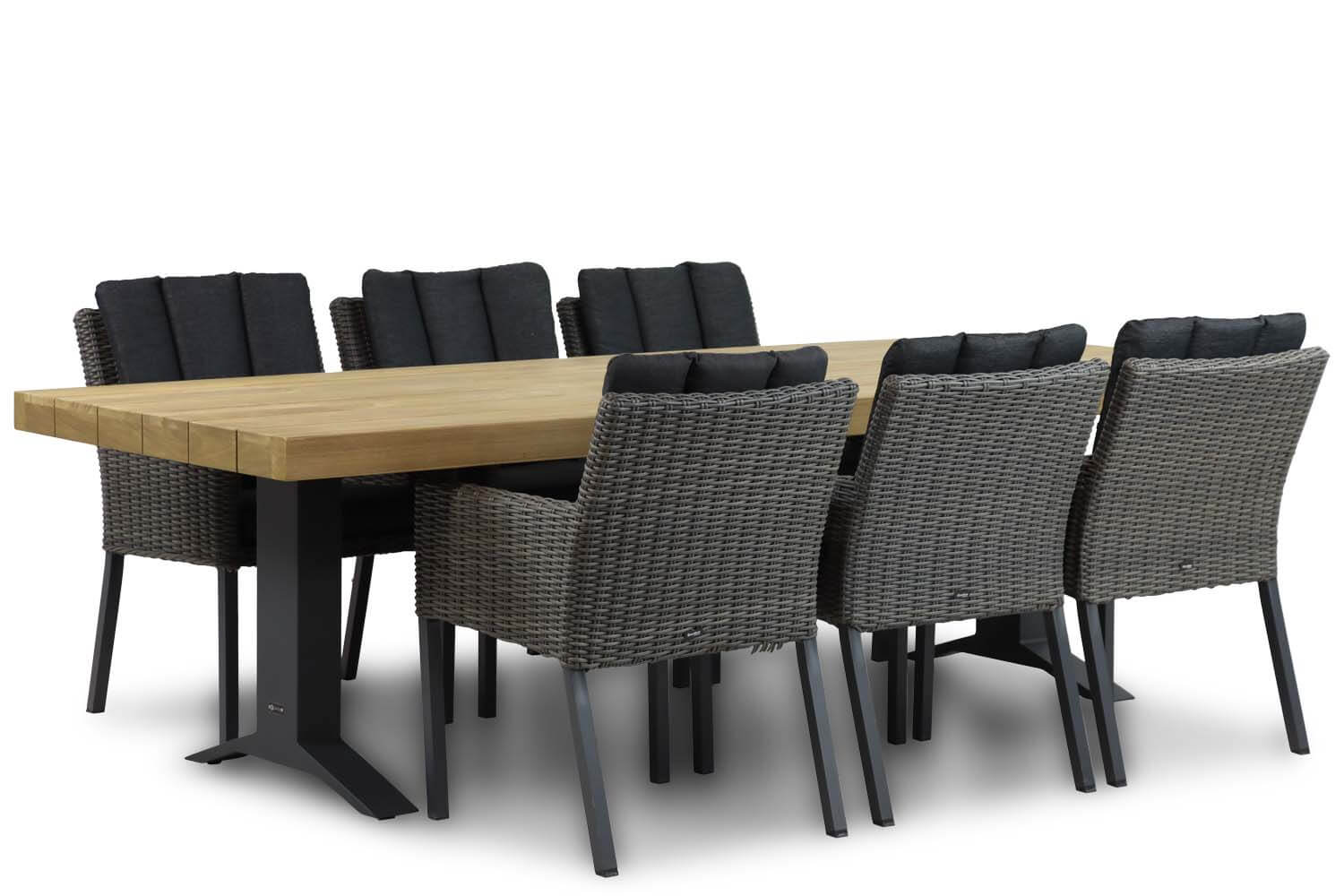 superior 260 met 6x oxbow off black - Garden Collections Oxbow/Superior 260 cm dining tuinset 7-delig